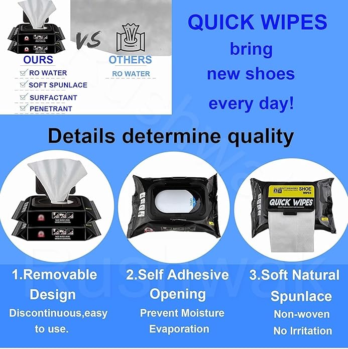 Sneaker & Shoe Cleaner Wipes(1 Packs of 80)