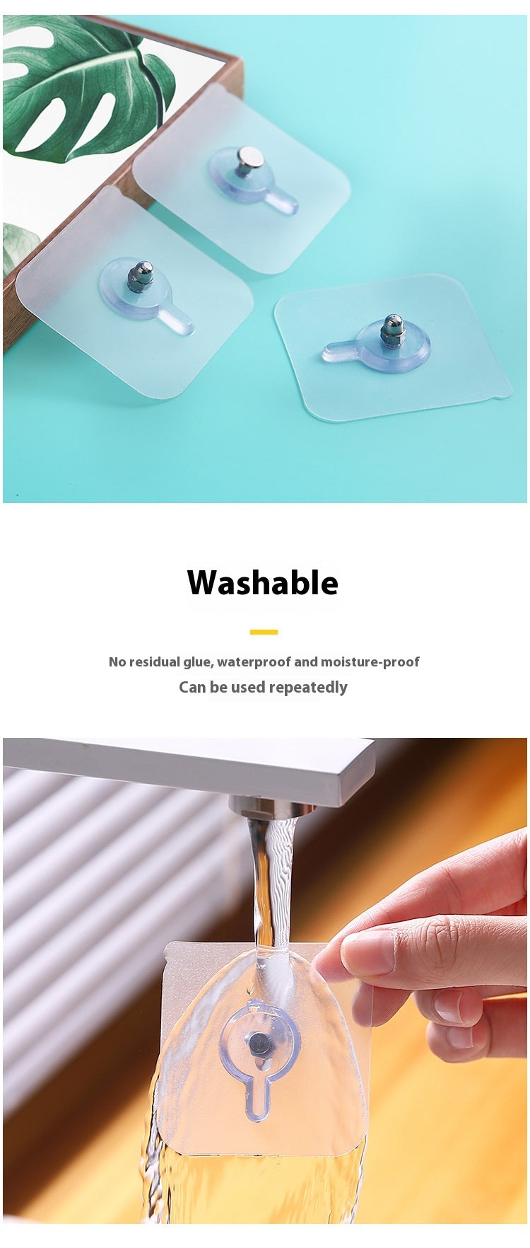 Reusable Adhesive Wall Hooks