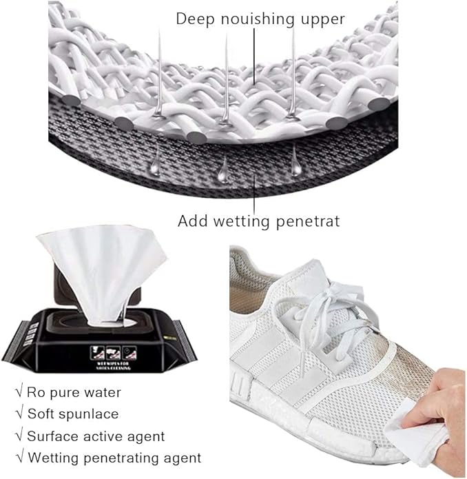 Sneaker & Shoe Cleaner Wipes(1 Packs of 80)