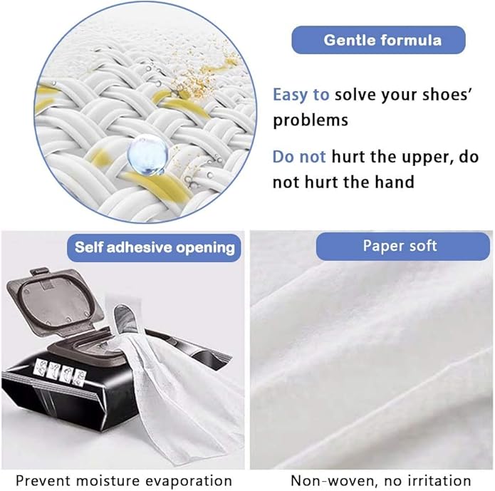 Sneaker & Shoe Cleaner Wipes(1 Packs of 80)