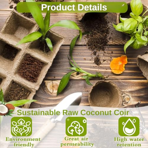 Coconut Coir Coins: Compact Natural Coir Discs - Eco-Friendly Efficient Plants Growth (Pack of 10)