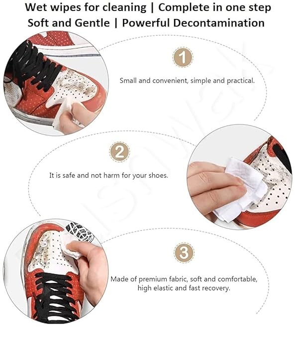 Sneaker & Shoe Cleaner Wipes(1 Packs of 80)